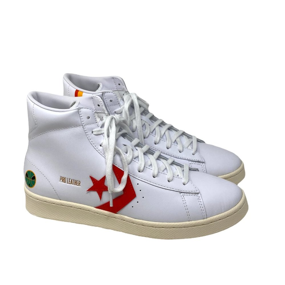Converse  Pro Leather Hi White Red Orange Shoes Sneakers Low Top Women's 171197C - Picture 8 of 9